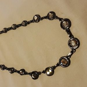 Coldwater Creek Dark Grey Gemstone Necklace - $3 Add-On